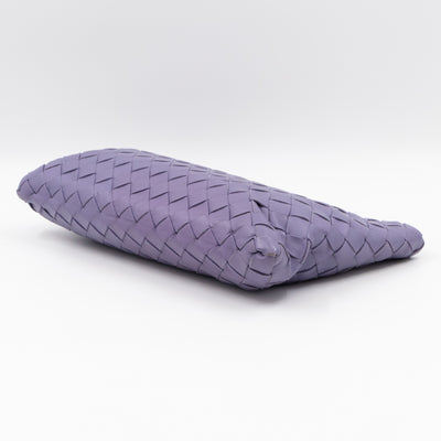 Medium Flat Pouch Intrecciato Lavender Leather