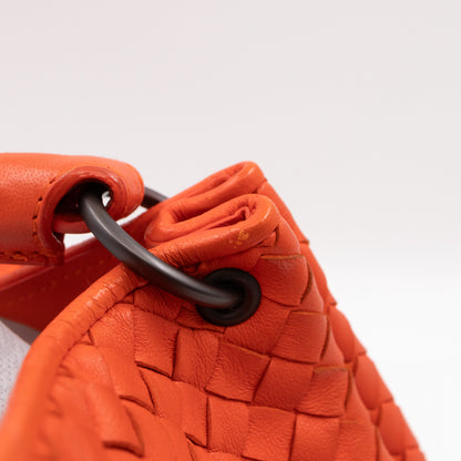 Parachute Bag Intrecciato Orange Leather