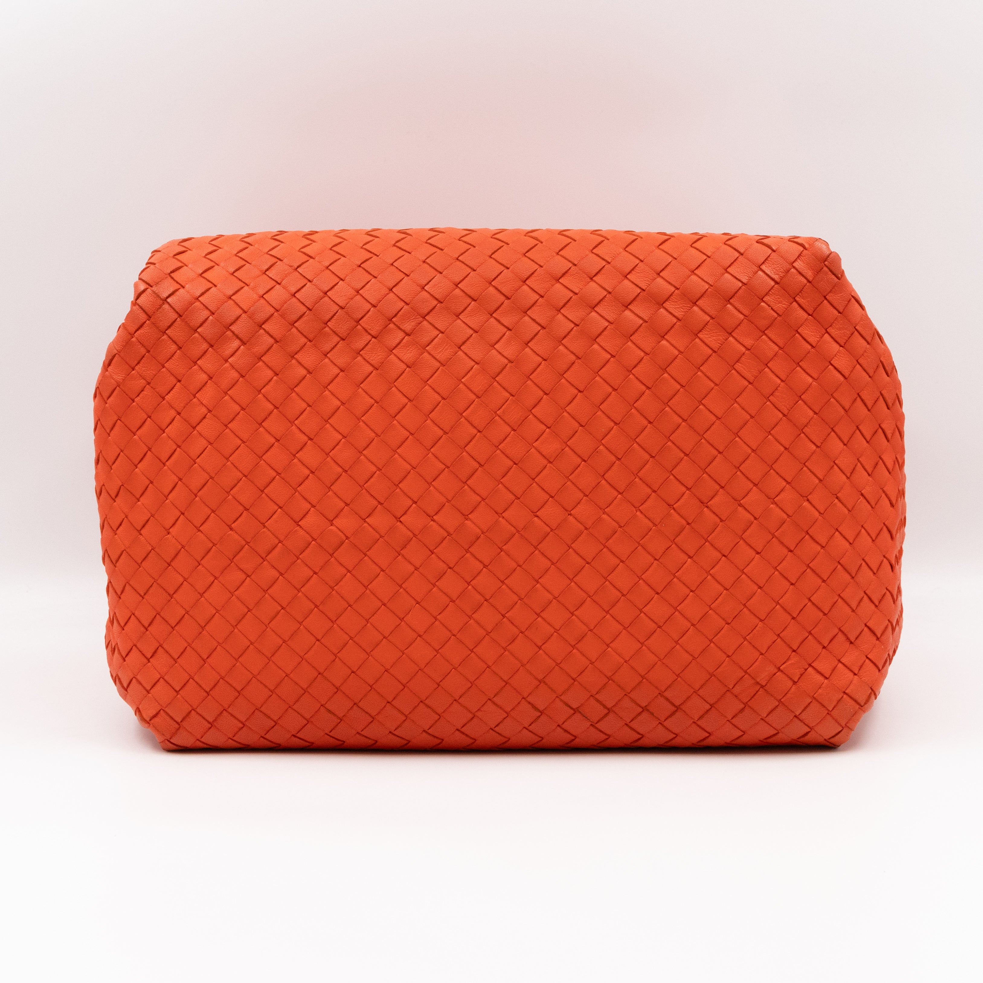 Parachute Bag Intrecciato Orange Leather