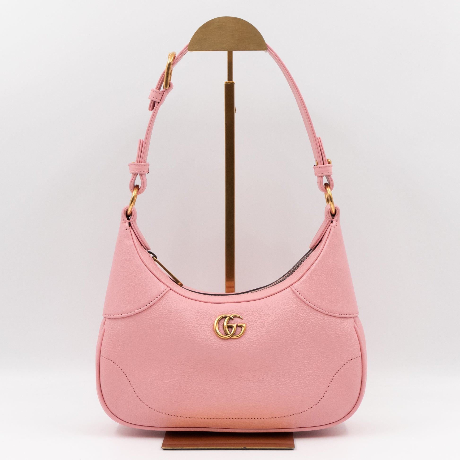 Aphrodite medium shoulder bag in light pink leather