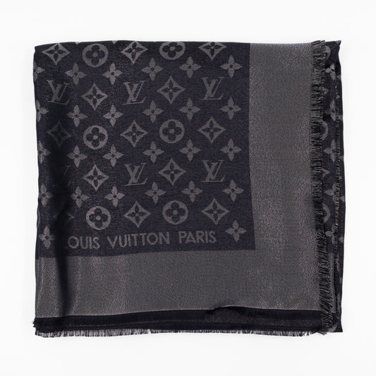 Louis Vuitton Greige Monogram Shine Shawl