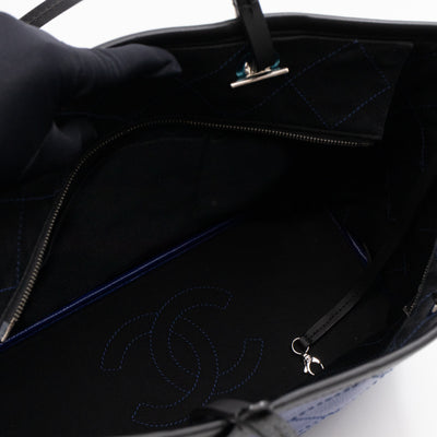 Shopping Fever Tote Bag Dark Blue Caviar