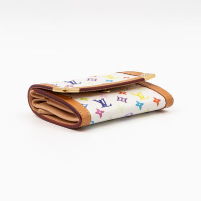 Coin Card Case Multicolore White