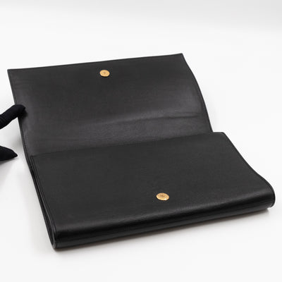 Belle De Jour Clutch Large Leather Black