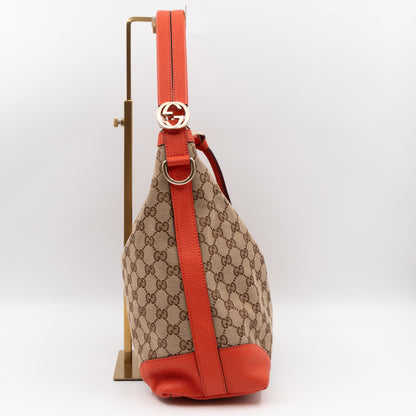 Miss GG Original Hobo Bag GG Supreme Orange