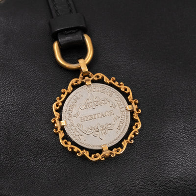 Miss Sicily Large Faux Fur Black Leather