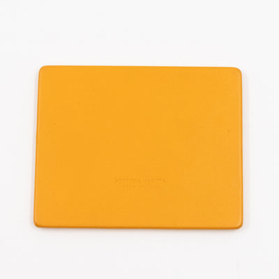 Drawstring Flap Crossbody Bag Intrecciato Yellow Leather