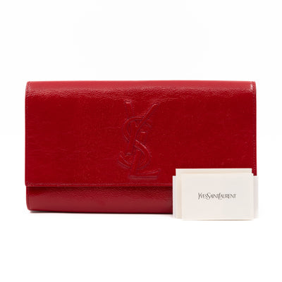 Belle De Jour Clutch Patent Leather Red