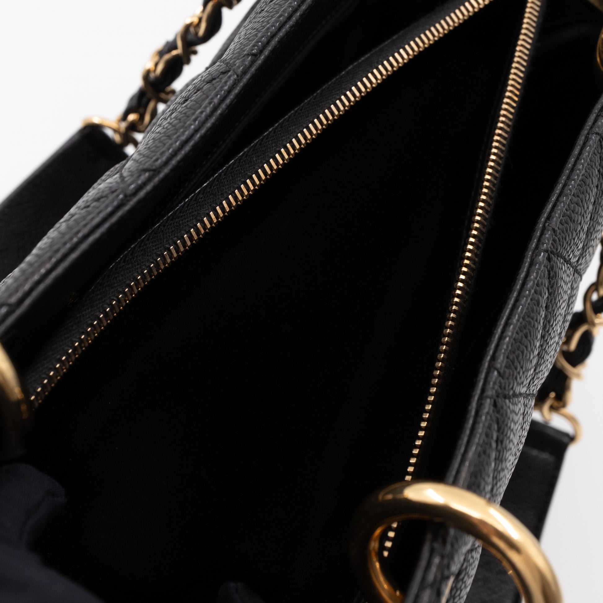 Chanel Grand Shopping Tote GST Black Caviar Gold Hardware – Coco