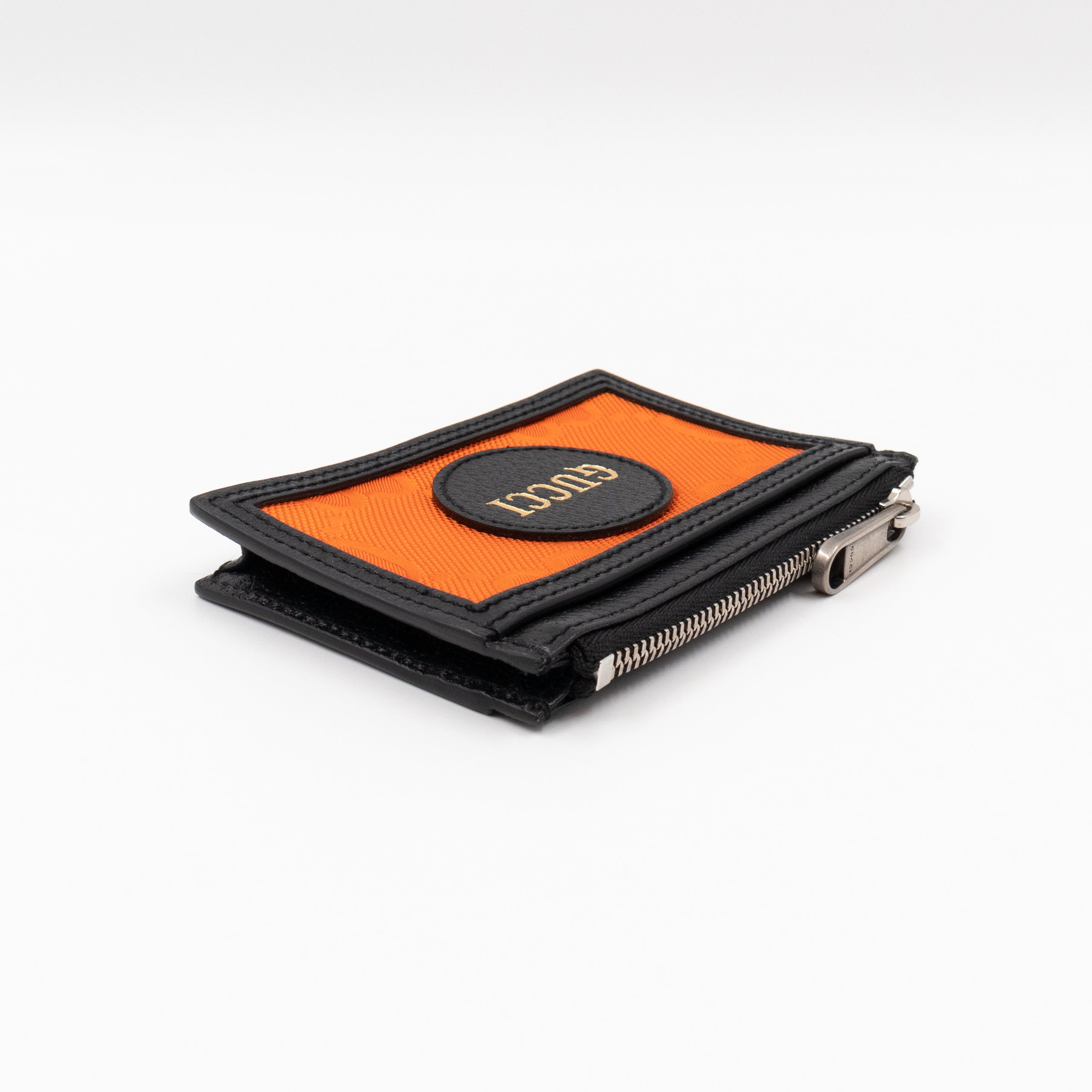 Off The Grid Zip Card Case Black & Orange