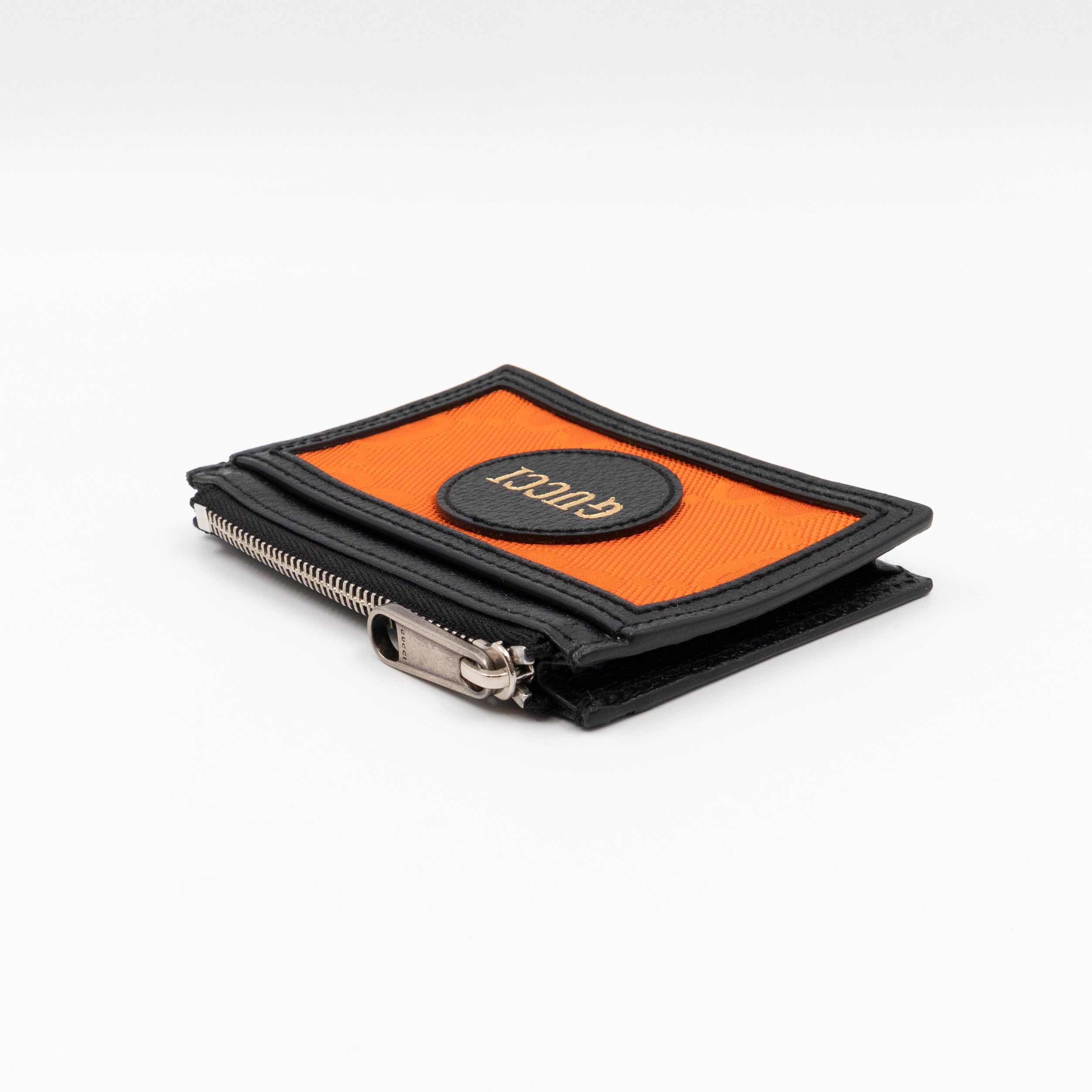 Off The Grid Zip Card Case Black & Orange