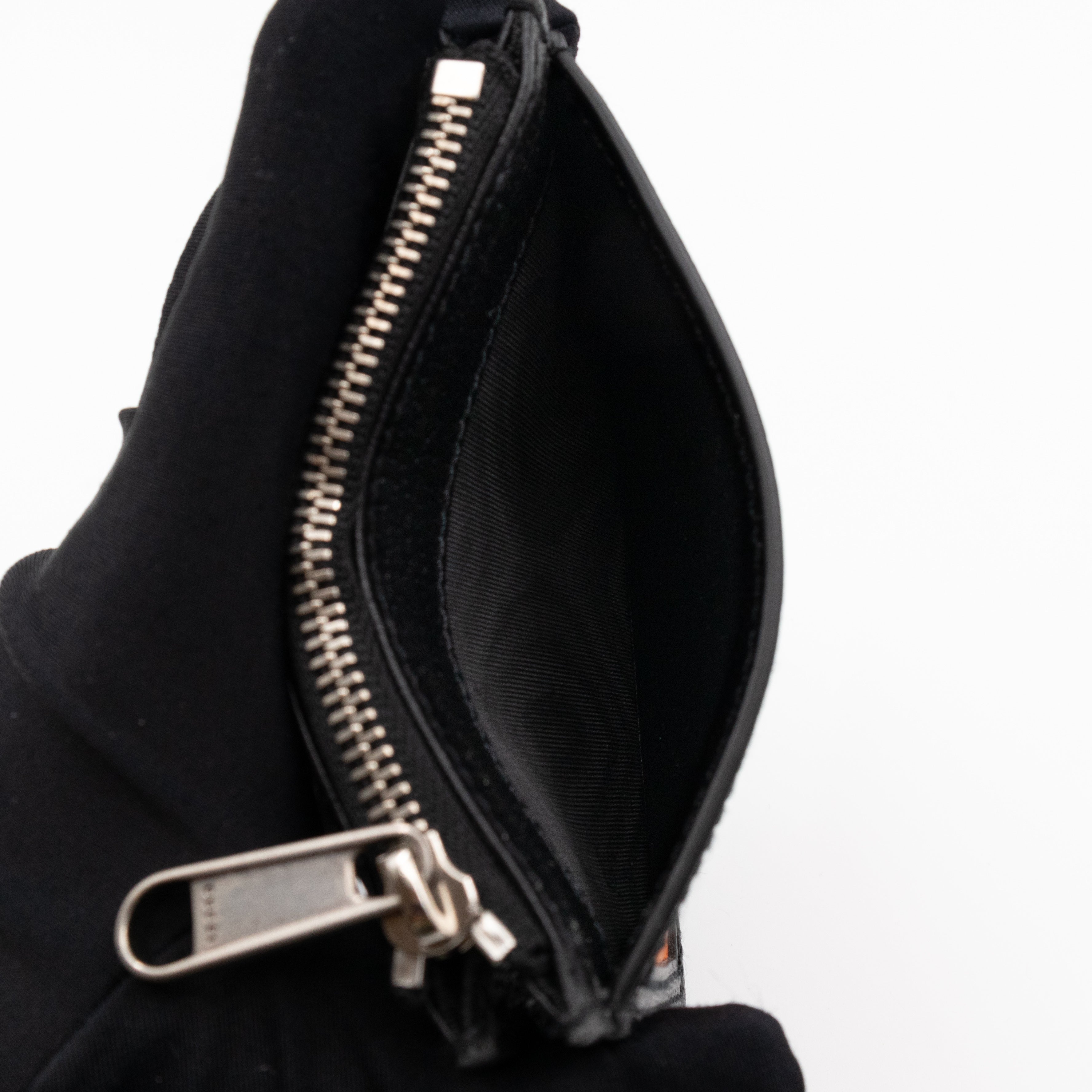 Off The Grid Zip Card Case Black & Orange