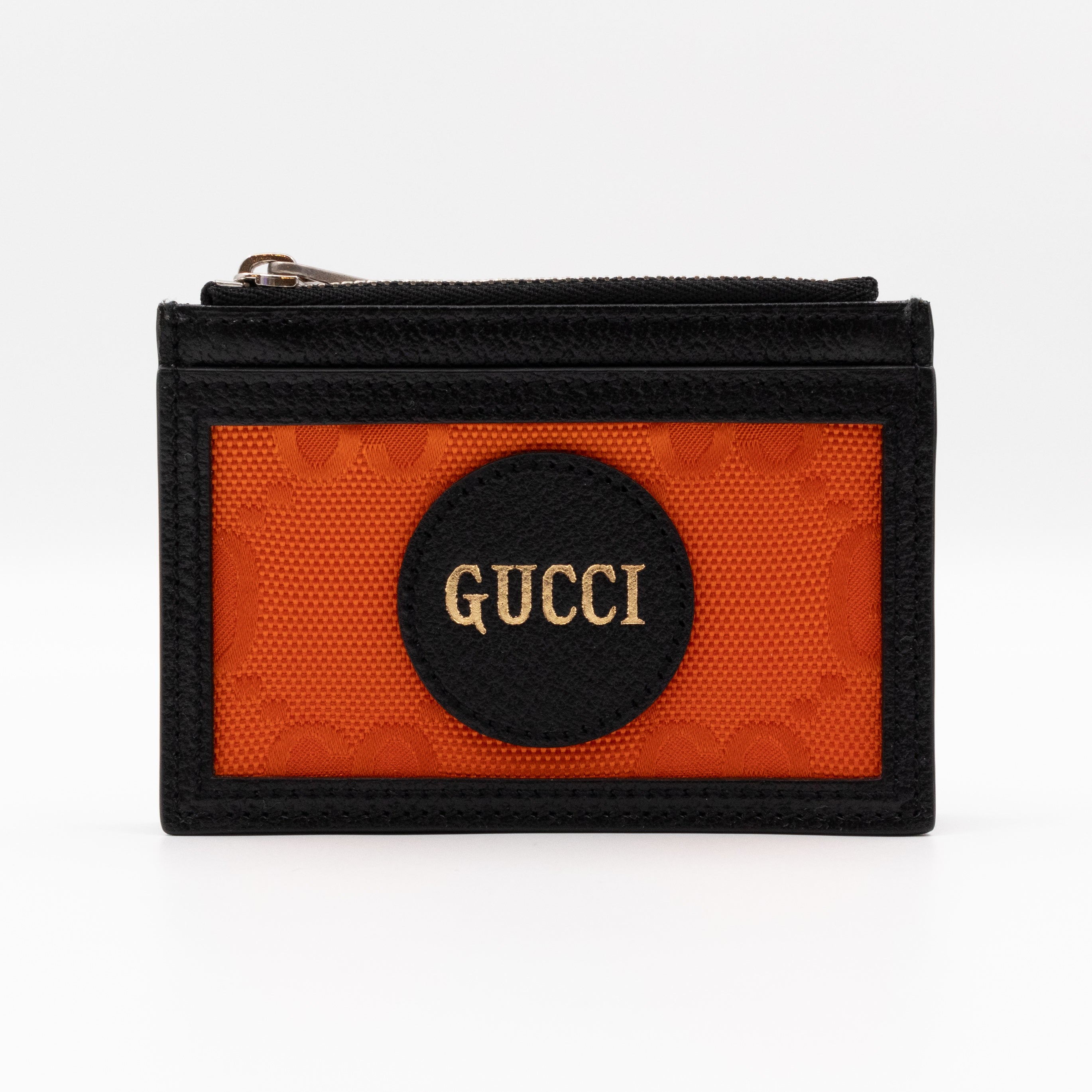 Off The Grid Zip Card Case Black & Orange