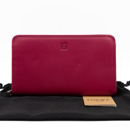 Amazona Zip Around Wallet Fuchsia Leather