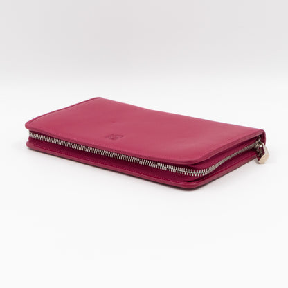 Amazona Zip Around Wallet Fuchsia Leather