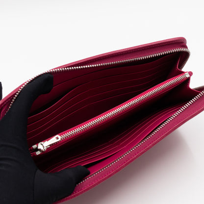 Amazona Zip Around Wallet Fuchsia Leather