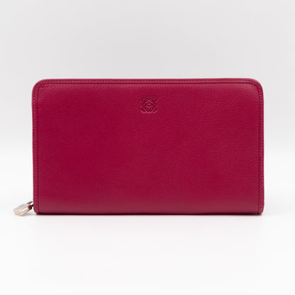 Amazona Zip Around Wallet Fuchsia Leather