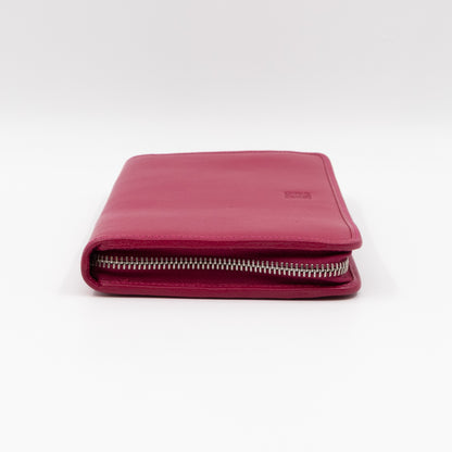 Amazona Zip Around Wallet Fuchsia Leather