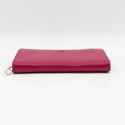 Amazona Zip Around Wallet Fuchsia Leather