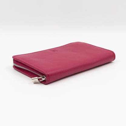 Amazona Zip Around Wallet Fuchsia Leather