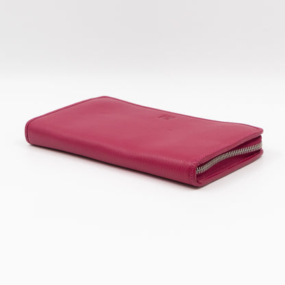 Amazona Zip Around Wallet Fuchsia Leather