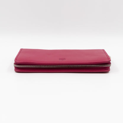 Amazona Zip Around Wallet Fuchsia Leather