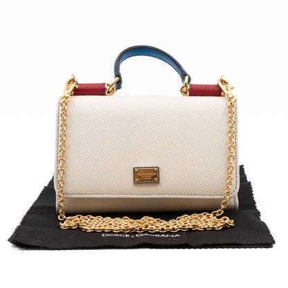 Sicily Von Bag White Dauphine Leather