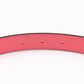 Mini Constance Buckle & Reversible Red and Rose Azalee Leather Belt 75 cm
