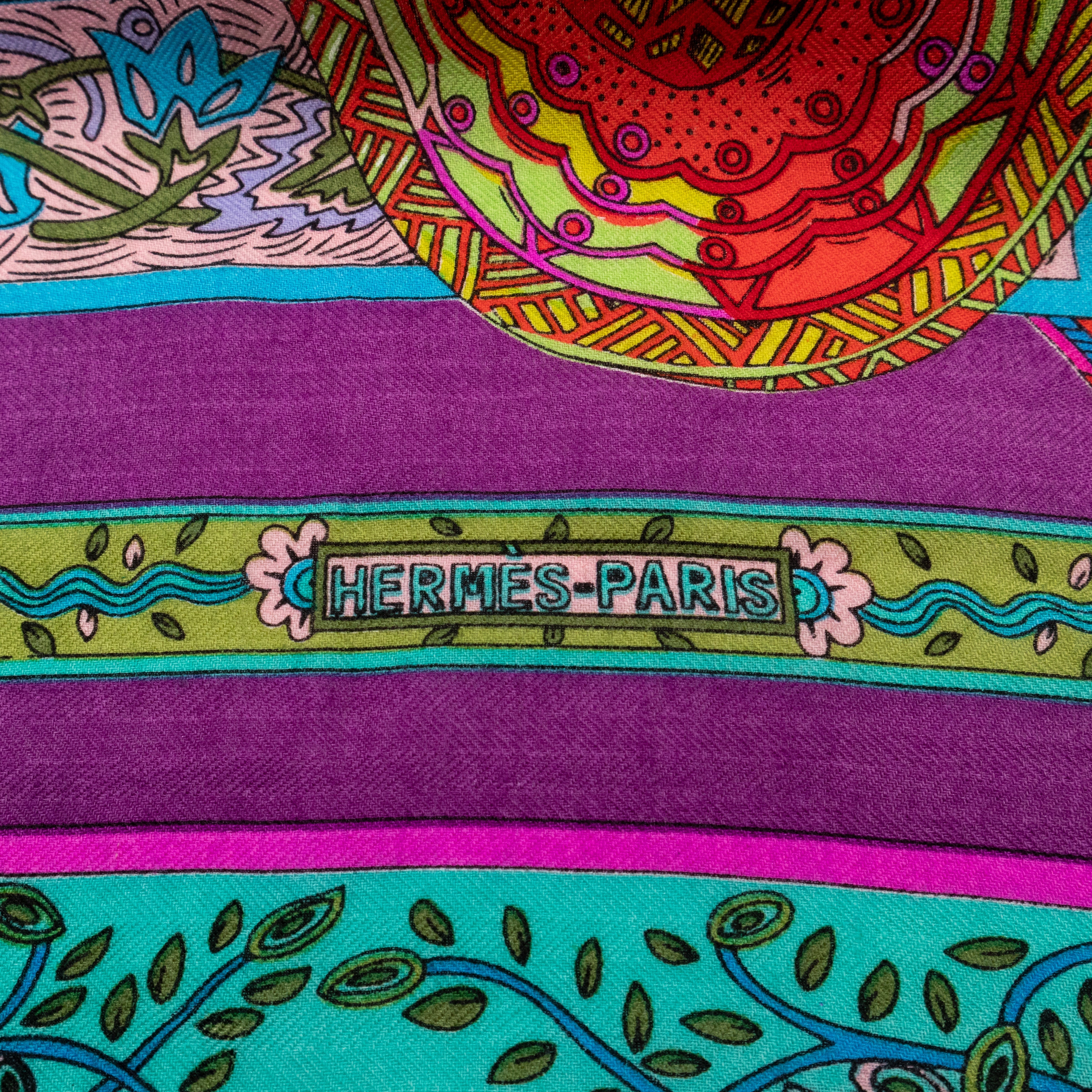Le Songe de La Licorne Cashmere Silk Shawl 140