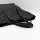 Vertical Tote Small Intrecciato Black Leather