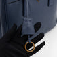 Galleria Small Double Zip Blue Saffiano