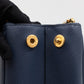 Galleria Small Double Zip Blue Saffiano
