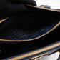 Galleria Small Double Zip Blue Saffiano