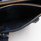 Galleria Small Double Zip Blue Saffiano
