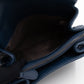Compartment Flap Clutch Medium Intrecciato Blue Leather