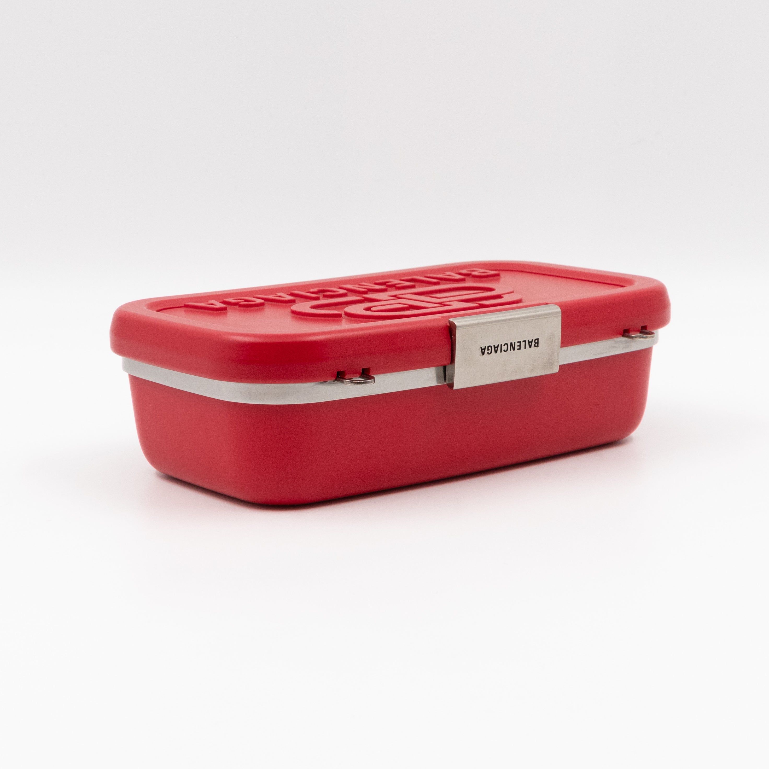 Logo Lunch Box Bag Red Resin & Leather