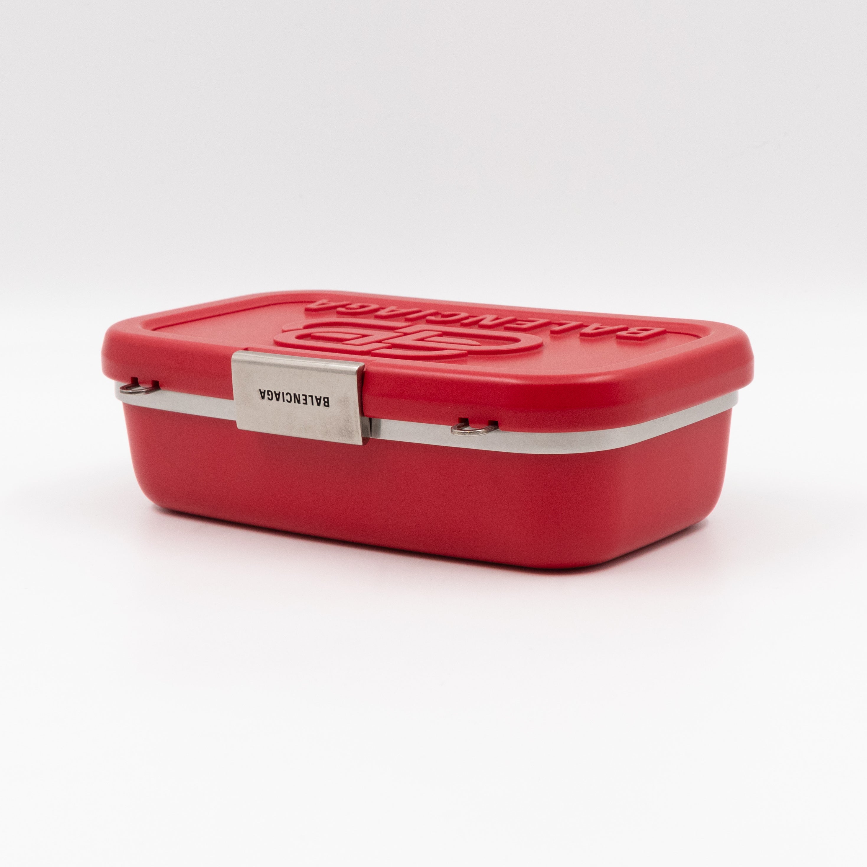 Logo Lunch Box Bag Red Resin & Leather