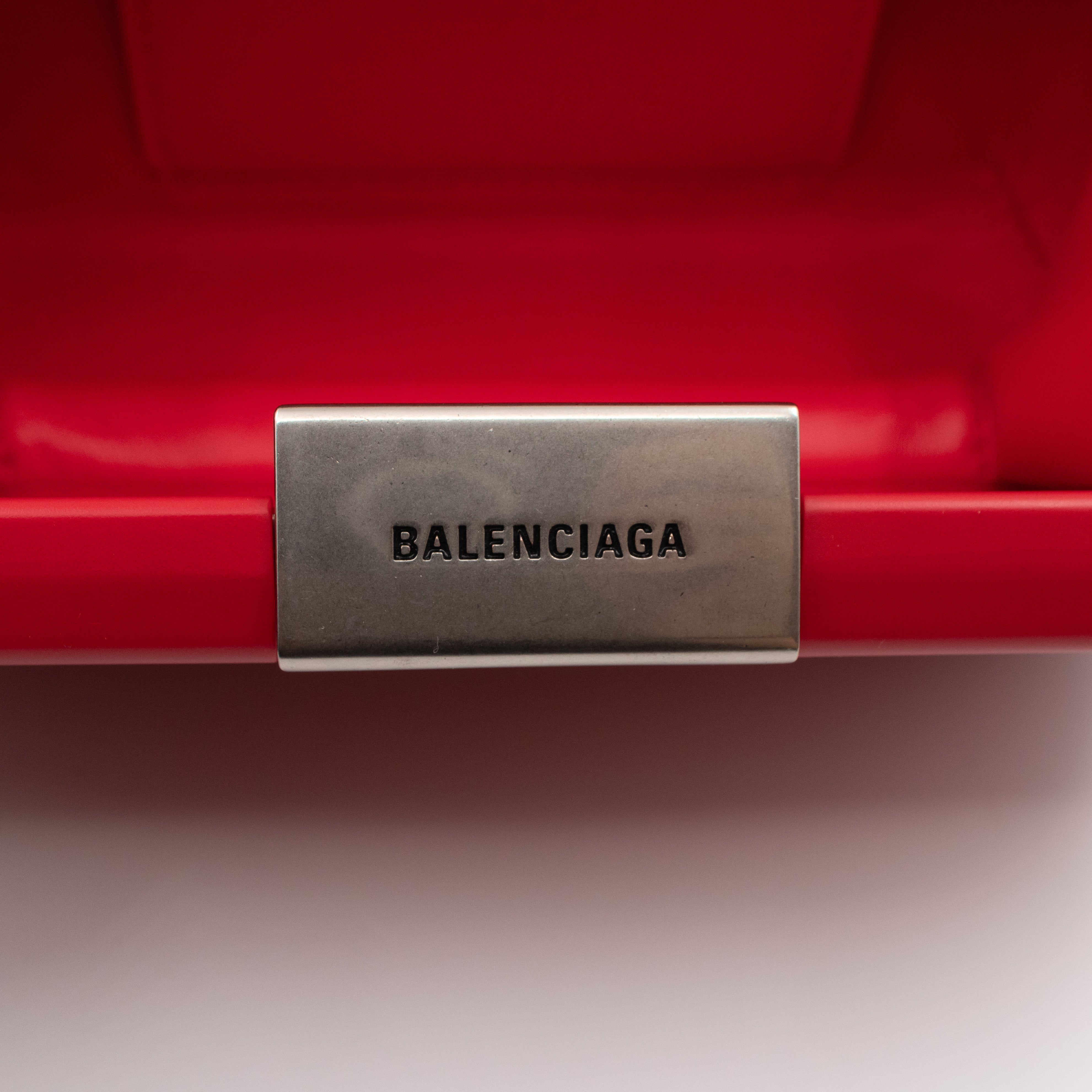 Logo Lunch Box Bag Red Resin & Leather