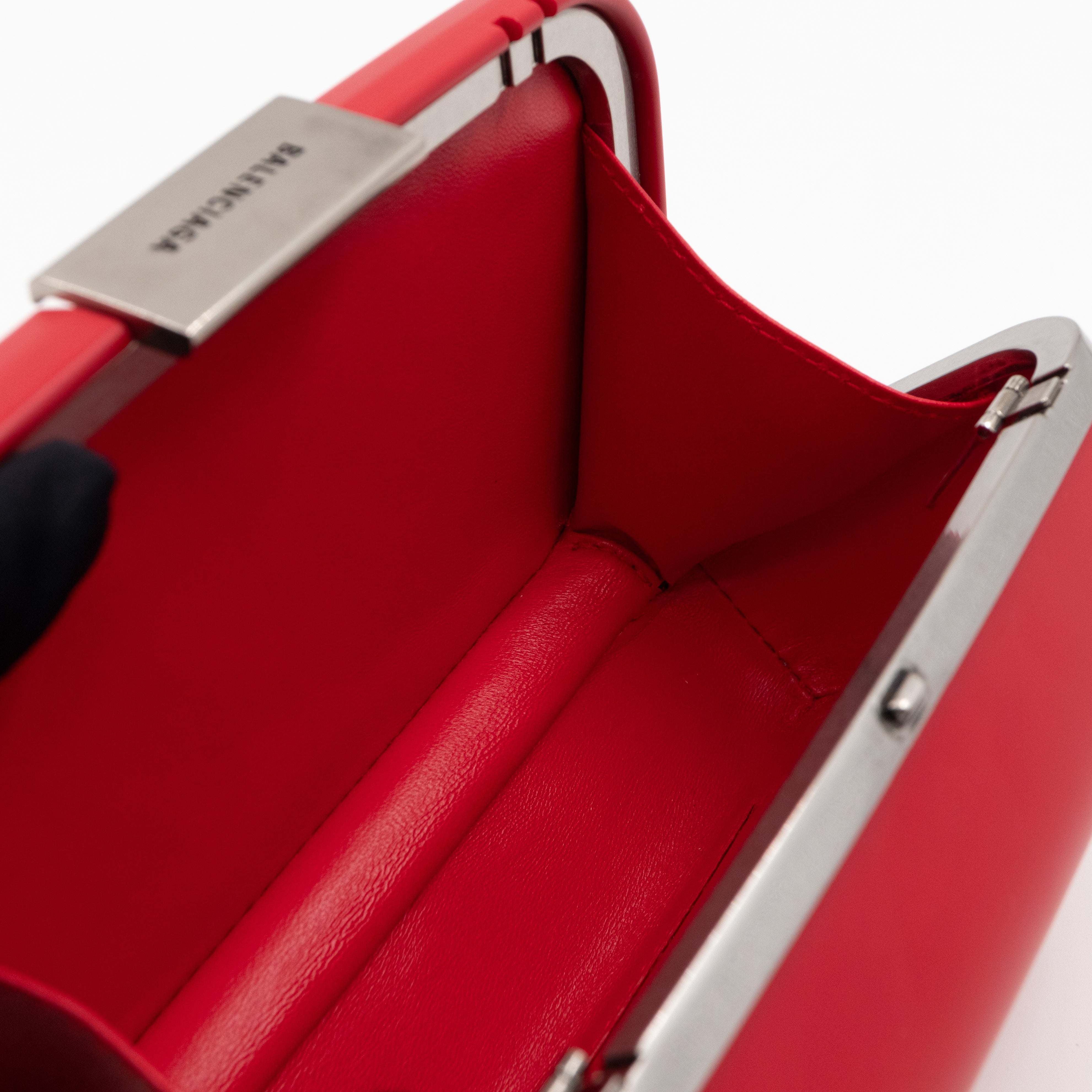 Logo Lunch Box Bag Red Resin & Leather
