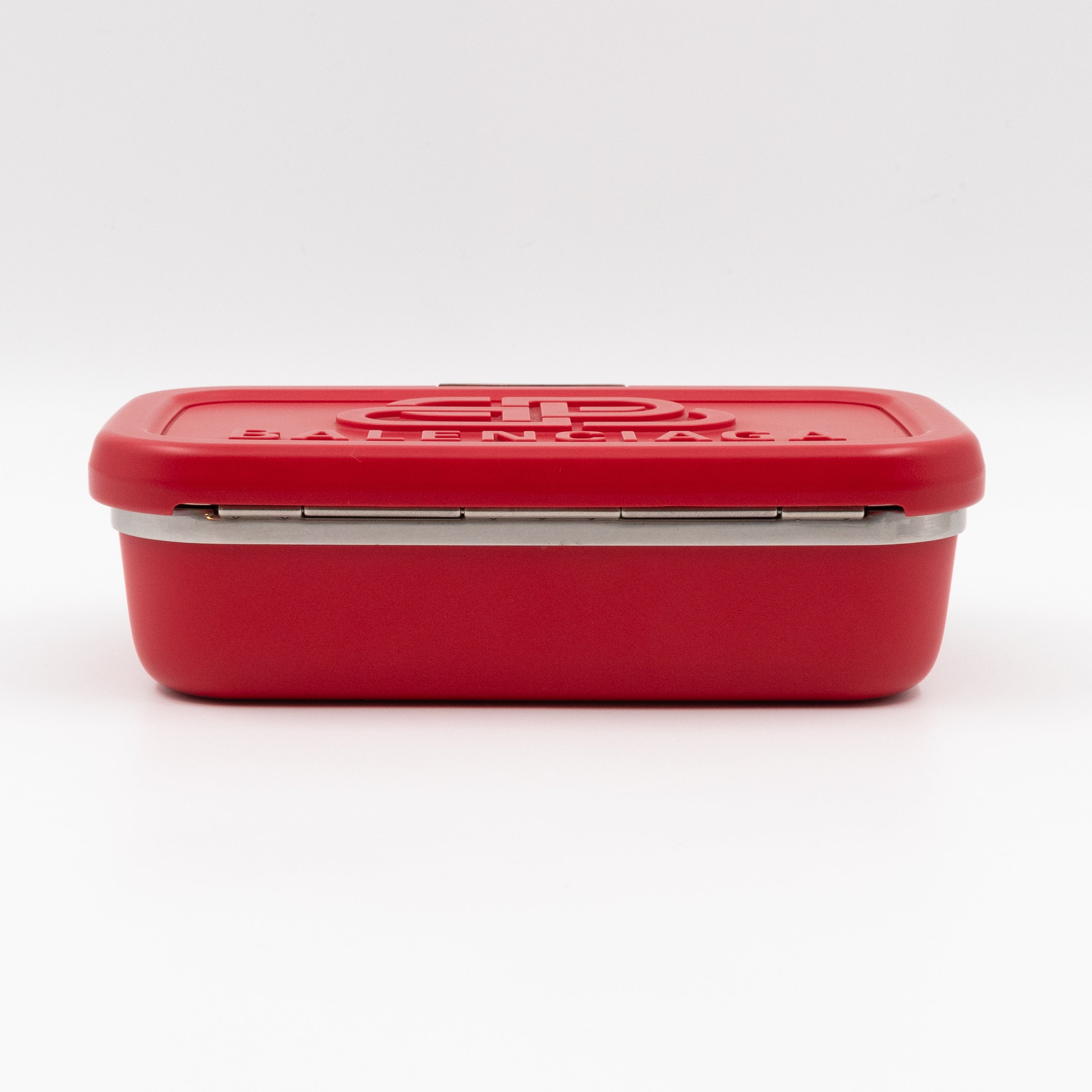 Logo Lunch Box Bag Red Resin & Leather