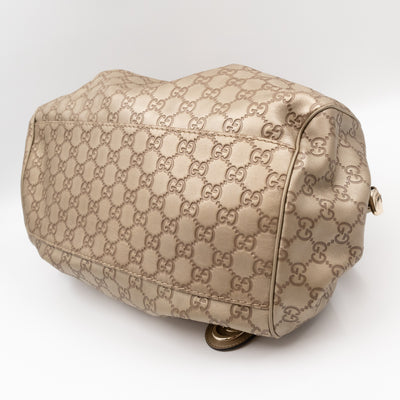 Sukey Boston Two-way Shoulder Bag Guccissima Leather Champagne