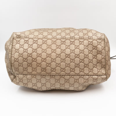 Sukey Boston Two-way Shoulder Bag Guccissima Leather Champagne