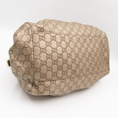 Sukey Boston Two-way Shoulder Bag Guccissima Leather Champagne