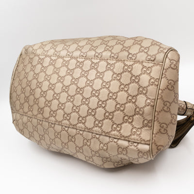 Sukey Boston Two-way Shoulder Bag Guccissima Leather Champagne