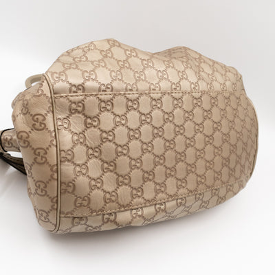 Sukey Boston Two-way Shoulder Bag Guccissima Leather Champagne
