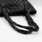 Lady Braid Shopping Tote Black Leather