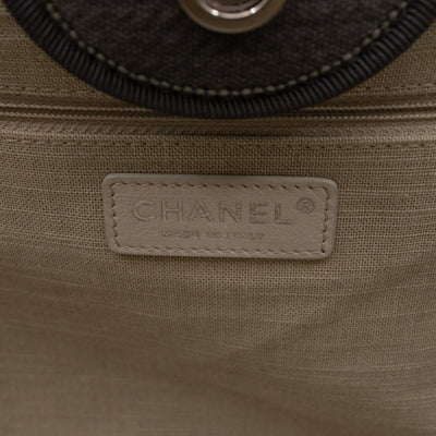 Deauville Fabric Large Tote with Pouch Grey Canvas