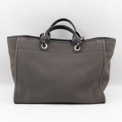 Deauville Fabric Large Tote with Pouch Grey Canvas