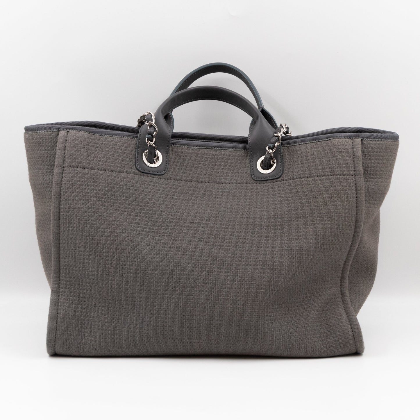 Deauville Fabric Large Tote with Pouch Grey Canvas