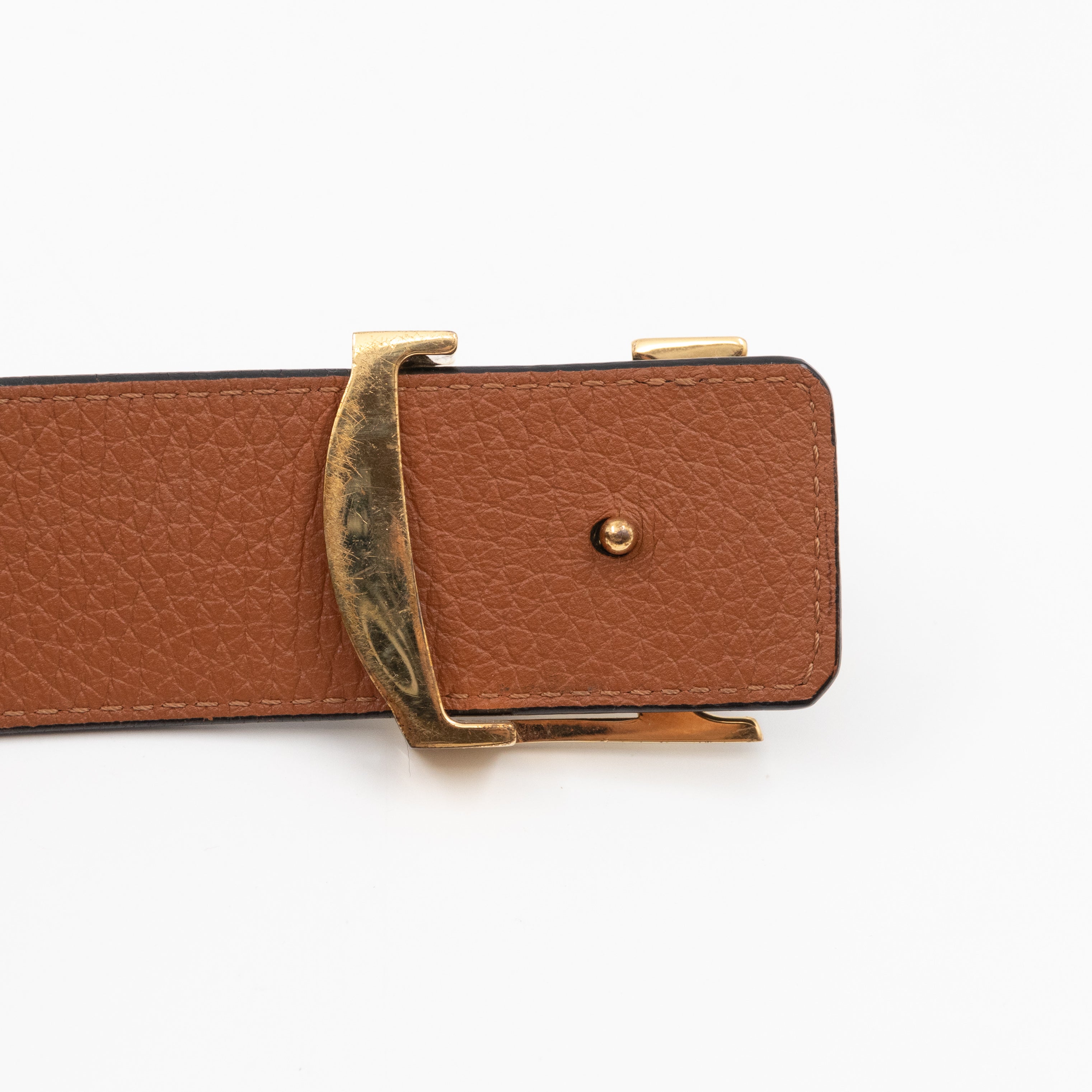 LV Initiales Belt 40 mm 100 cm Black Taurillon Leather